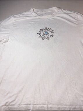 AllSaints White Short-Sleeve Graphic Logo Tee